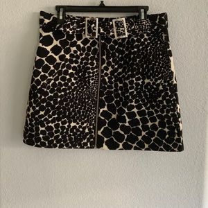 TOPSHOP Giraffe Denim Mini Skirt - Size 12